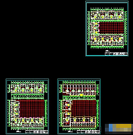大型小區(qū)1#樓三六層平面圖CAD設(shè)計(jì)圖紙