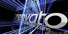 蓝色光线Logo标志演绎AE模板