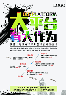 創(chuàng)意招聘廣告PSD分層素材圖片