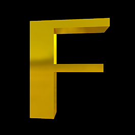 3D字体F图片