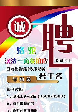 導(dǎo)購員招聘海報