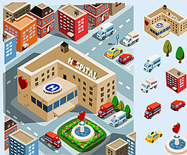 卡通城市建筑图片