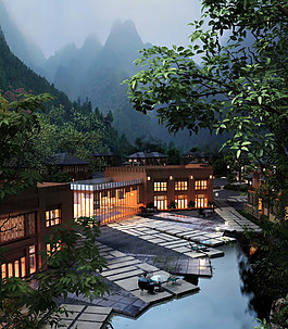 中式旅游景觀建筑圖片