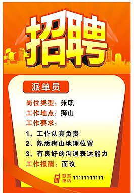 招聘海報
