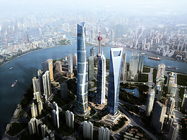 俯拍上海图片