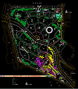 公園綠化 某公園景觀植物配置圖圖片