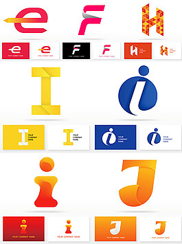 时尚创意字母设计矢量素材