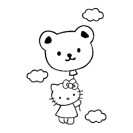 Kitty貓 氣球圖片