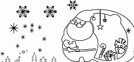 圣誕老人雪花圖片