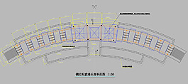 公園景觀 鋼結構玻璃長廊平立面圖片