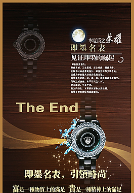 手表鉆石表高檔手表手表海報(bào)