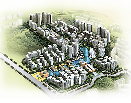 居住区鸟瞰图设计图片