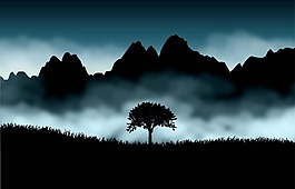 山間云霧