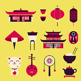 中國風圖標矢量素材圖片