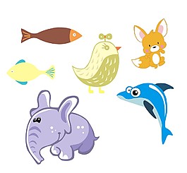 卡通矢量動物