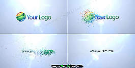 簡單的粒子logo片頭AE模板