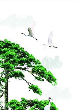 山水画移门图案