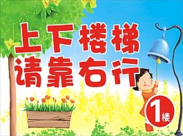 上下樓梯提示牌