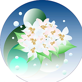 唯美花兒素雅高清矢量圖片
