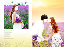 婚紗照模板花朵模板寫真模板