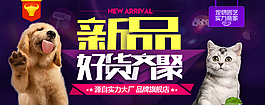 原創(chuàng)貓狗糧新品好貨聚淘寶海報(bào)psd源文件