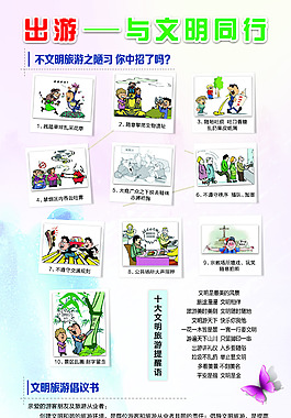 旅游展板
