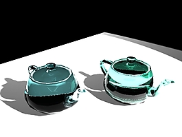 3dsMax玻璃茶壺