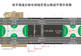 高速公路長深線茫蕩山隧道平面圖片