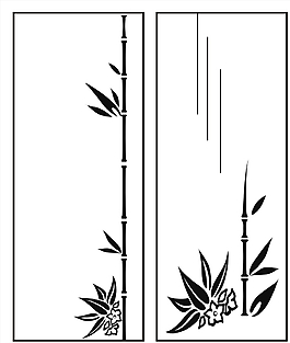 竹子移門花紋圖片