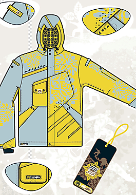 橙色运动服效果图