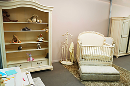 白色家具兒童房圖片