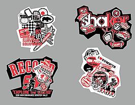 滑雪矢量服裝設(shè)計圖案