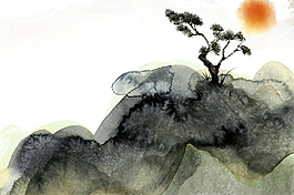 水墨画素材