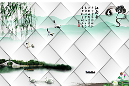 中國(guó)風(fēng)軟包背景墻