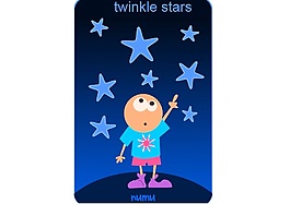 小孩星空卡通形象矢量图