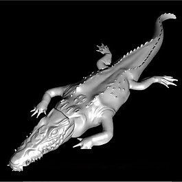 精模鱷魚3d模型下載