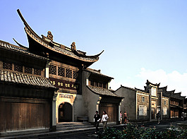 古建筑街區(qū)圖片