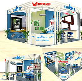 展覽模型 展臺(tái)模型 展廳模型圖片