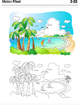 海邊風(fēng)景矢量插畫圖片