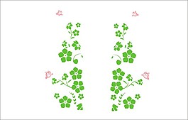 對(duì)稱(chēng)花瓣蝴蝶矢量圖