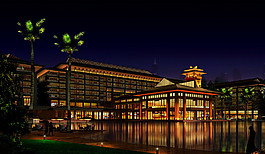 療養(yǎng)院夜景效果圖圖片