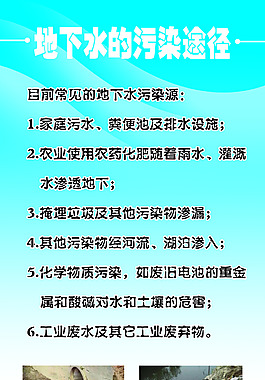 地下水的污染途径设计背景高清