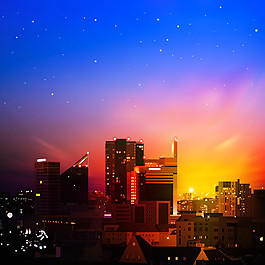 城市夜景圖片