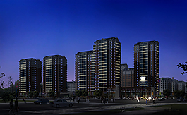 小区亮化图片