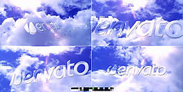天空中玻璃般透明純凈的logo演繹