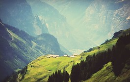 高山風景海報背景圖