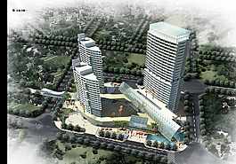 商業(yè)建筑鳥瞰圖圖片