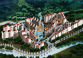 建筑鸟瞰图设计图片