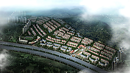 居住區(qū)景觀設(shè)計鳥瞰圖圖片