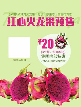火龙果预售海报
